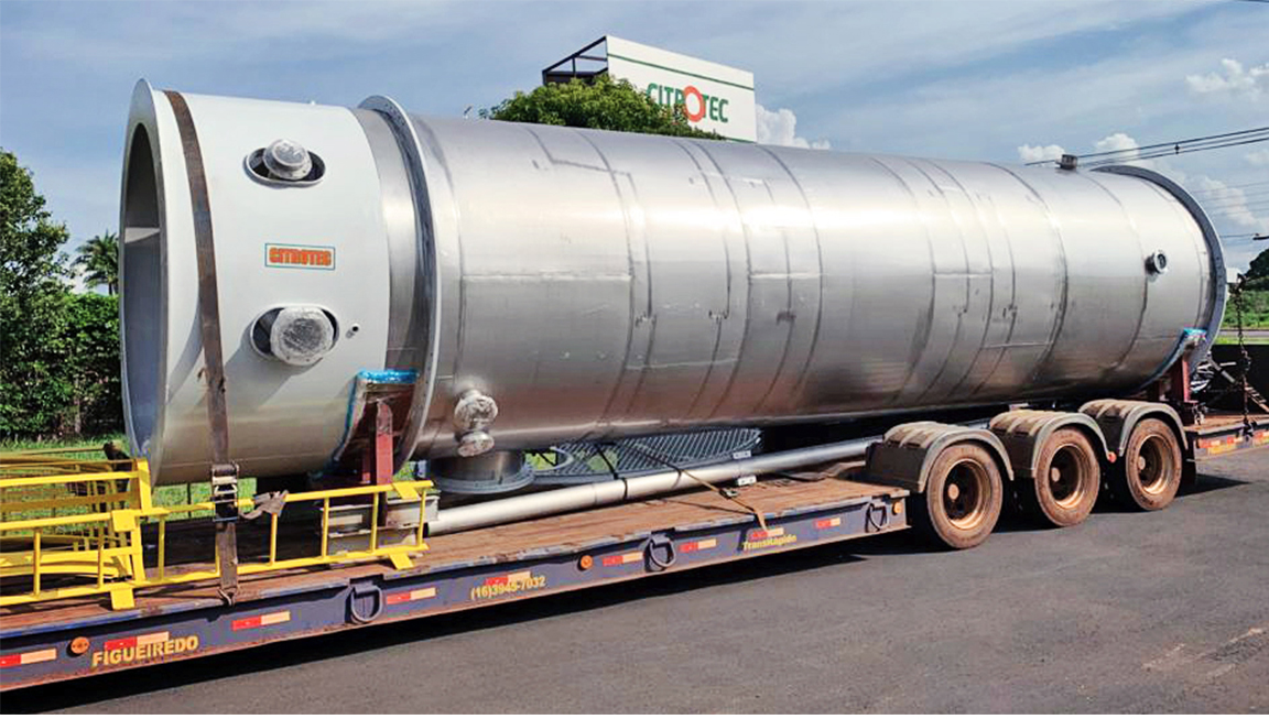 Citrotec - Transporte Coluna de Recuperação de Etanol